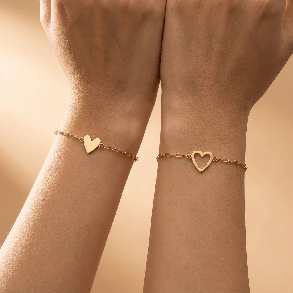 Matching Hearts Bracelets